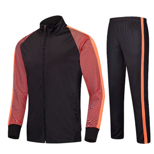Men's White And Navy Striped Tracksuit Set Full Zip <b>Jacket</b> With Side Pockets And Stripe Pants Quick Dry Sporty Autumn Wear - Product Image 2