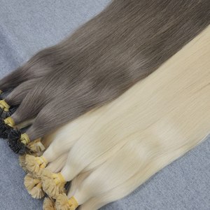 ผมต่อปลายแบน100% ผมมนุษย์สำหรับผู้หญิงผมตรงแบบลอนจริงผมต่อแบบปลายแบน - Product Image 3