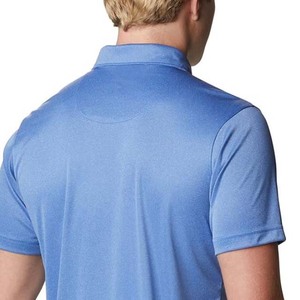 Men's Blue Short Sleeve Polo <b>Shirt</b> 100% Polyester Quick Dry Knitted Solid Color Casual Wear - Product Image 6