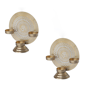 Ensemble de 4 supports muraux pour bougies Mandala et bougeoirs décoratifs pour bougies chauffe-plat, motif Om, décoration spirituelle pour la maison, cadeau - Product Image 5