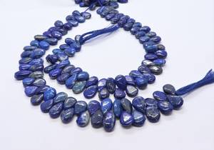 ลูกปัดลาพิส ลาซูลีธรรมชาติทรงลูกแพร์เรียบขนาด 7x12 มม. ลูกปัดพลอยลาพิสแบบเรียบ 10 นิ้ว ลูกปัดลาพิส ลาซูลีทรงลูกแพร์สำหรับทำเครื่องประดับ - Product Image 6