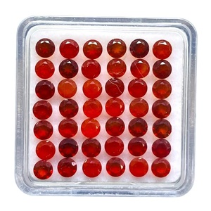 Onyx orange naturel, pierres précieuses rondes taillées en diamant de 3 mm, calibrées, en vrac, pour la fabrication de bijoux et les fournitures d'artisanat - Product Image 5