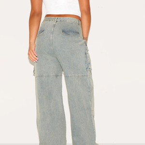 Fabricante Profesional OEM, Jeans de Mezclilla para Mujer, Venta Caliente, Jeans Casuales de Color Sólido Personalizados para Mujer a un Precio Razonable - Product Image 3