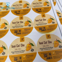 OEM ODM Custom Size Logo Printed Synthetic Paper PP Sticker Sheet Product Packaging Label Vietnam Manufacturer