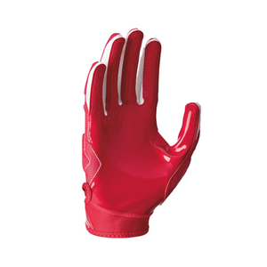 Red Full Finger PU Gloves With Non-Slip Palm Outdoor Unisex All Seasons <b>Hook</b> And Loop Closure - Product Image 2