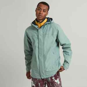 Veste matelassée à capuche pour homme, vert clair, imperméable, fermeture éclair, vêtement d'hiver décontracté, coupe classique, couleur unie, extérieur en polyester - Product Image 1