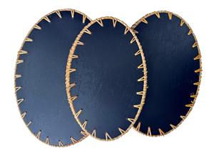 Plateau de service décoratif en nacre et rotin, mosaïque, pour usage quotidien à la maison, sur le comptoir de cuisine et pour servir les invités. - Product Image 6