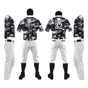 Uniforme de Béisbol Sublimado Personalizado OEM, Jersey de Béisbol Juvenil con Cuello Redondo, Conjunto de Uniforme de Béisbol - Product Image 1