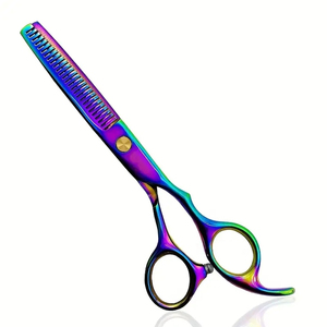 กรรไกรตัดผมมืออาชีพเรนโบว์โลหะนำกลับมาใช้ใหม่ได้สำหรับการดูแลเส้นผม - Product Image 4