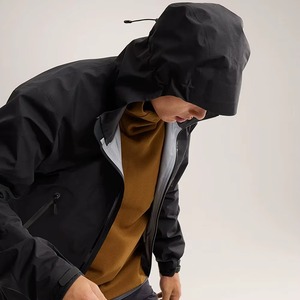 <b>Men's</b> Black Windproof Hooded Racer Jacket Zipper Closure Casual Spring Light weigh Polyester <b>Coat</b> Plus size polyester jacket - Product Image 6