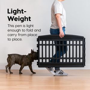Recinto per Cani a 4 Pannelli da 24 Pollici con Porta 35 X 35 X 24, Box per Cuccioli, Recinzione per Animali Domestici da Interno per Cuccioli/Cani di Piccola Taglia - Product Image 5