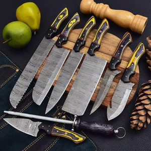 Couteau de cuisine artisanal en acier Damas, ensemble de couteaux de chef pour la découpe de viande et de légumes, couteaux utilitaires, vente en gros, USA, UE - Product Image 4