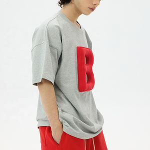 Camiseta Extra Grande Personalizada para Hombre con Estampado 3D, Hombros Caídos, Estilo Urbano, 100% Algodón Tejido, Fabricante de Ropa de Marca Privada OEM - Product Image 2