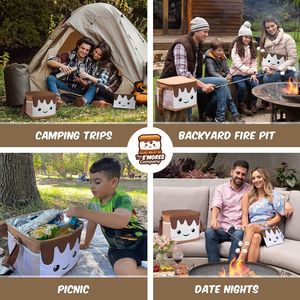 Borsa Termica Pieghevole Grande e Carina per Kit Smores, Accessori per Falò e Picnic, con Contenitore per Marshmallow - Product Image 2