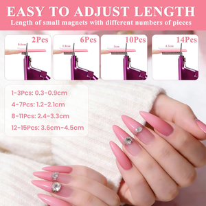 Cortador de Uñas MARI INSTRUMENTS con Pequeños Imanes de Titanio Color Rosa, Cortador de Uñas Acrílicas con 15 Imanes de Diferentes Tamaños - Product Image 5