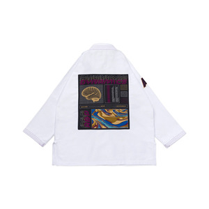 Kimono Blanco de BJJ para Hombre, Logotipo Bordado en la Manga Izquierda, 100% Algodón, Duradero, Corte Regular, Ropa de Artes Marciales para Adultos - Product Image 5