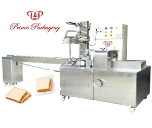 Automatic Horizontal for & Sealing Machine for Toast Sliced Bread Cake | <b>Pillow</b> Bag Film Packaging with PLC Servo Control - Product Image 1