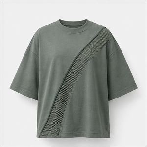 Custom Berry Plum Thread Trace <b>Cloud</b> Mosaic Womens Puff Sleeve T Shirt Cotton Jersey WTS-0040 - Product Image 1