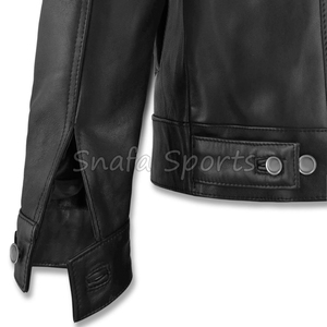 Chaqueta de cuero negra para hombre de alta calidad, chaquetas de cuero premium de alta calidad para hombre a bajo precio. - Product Image 4
