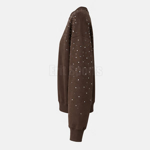 Sudadera Casual de Invierno para Hombre, Ligera y Transpirable, con Pedrería, Color Sólido, Ecológica, de Algodón/Felpa de Alta Calidad - Product Image 5