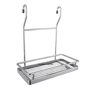 Estante de especias de 3 niveles resistente, negro, de hierro, metal y vidrio, organizador de almacenamiento para uso doméstico. - Product Image 3