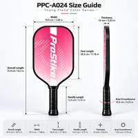 Raquette de pickleball en fibre de carbone T700 16 mm, design graphique UV pressé à froid, pour la vente au détail, les cadeaux, le commerce électronique, la marque privée, la fabrication OEM, la vente en gros