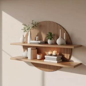 Wholesale Wooden Floating Wall <b>Shelves</b> For Home Interior Decoration Storage Display And Space Organization - Product Image 5