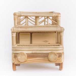 Camions en rotin faits à la main, jouets éducatifs pour petit garçon, véhicules jouets écologiques, mini-camions - Product Image 3