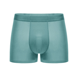 Calzoncillos Boxer Blancos para Hombre, Corte Medio, Tejido de Algodón Suave, Sin Costuras, Transpirables, de Secado Rápido, Color Sólido Personalizable - Product Image 5