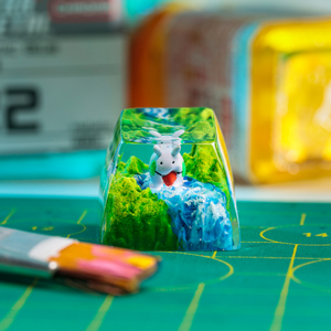 Teclas Artesanales Bosque Místico, Teclas Artesanales Personalizadas, Teclas Anime Lindas, Teclas Verdes, Juego de Teclas, Teclas de Madera - Product Image 4