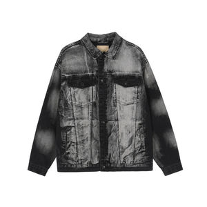 Custom Vintage Washed <b>Denim</b> Fabrics Custom <b>Denim</b> <b>Jacket</b> Men Men's <b>Jackets</b> - Product Image 3