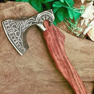 wholesale customized viking <b>axe</b> steel blade <b>axe</b> Engraved <b>wooden</b> handle <b>axe</b> Authentic Norse style <b>axe</b> Viking <b>axe</b> collectible - Product Image 5