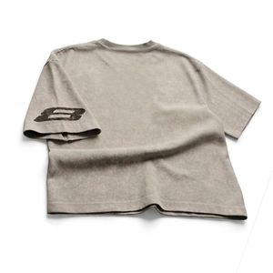 Oversized T-shirt <b>Acid</b> Wash Streetwear Cotton Heavyweight <b>Drop</b> Shoulder Graphic Print Custom Men Vintage Retro Tee OEM - Product Image 2