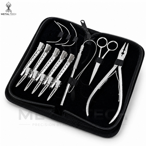 Professional Hair Extension <b>Tool</b> Kit Set With Hair Extension Pliers, Loop Needle, Pulling Hook, Sectioning Clips & Scissors <b>Tool</b> - Product Image 4
