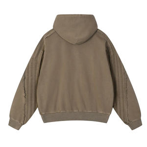 Sudadera con Capucha Americana Vintage de Gran Gramaje, Ajuste Relajado, Top de Invierno, OEM, Sudadera Lisa de Corte Holgado, Más Vendida - Product Image 2