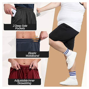 Shorts de basket-ball pour hommes, séchage rapide, noirs, shorts de sport avec poches profondes, légers, respirants, pour la salle de sport, la course à pied et l'entraînement - Product Image 2