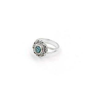 Topaz Bohemian Geometric Silver Plated Gemstone <b>Ring</b> Handmade Minimalist Statement <b>Ring</b> November Birthstone Jewelry Brass - Product Image 2