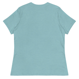 T-shirt pour femme à coupe décontractée, bleu clair, imprimé, col rond, en coton doux, manches courtes, vêtement décontracté pour tous les jours - Product Image 2