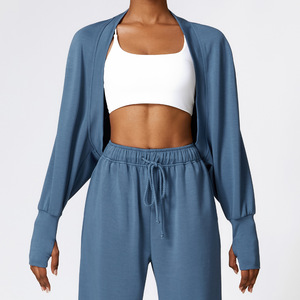 Aoyema Sweatpants and Coat <b>Set</b> Tracksuit Women Two Piece Pants Jogger <b>Set</b> Custom Embroidery Jogging Jogger Suits for Women - Product Image 1