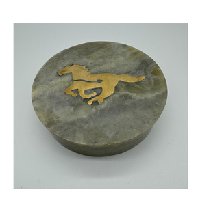 Caja de joyería de mármol de alta calidad, artículo decorativo, caja de joyería de mármol, artesanía de diseño para el hogar, caja redonda. - Product Image 1