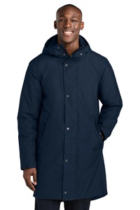 Veste parka d'hiver personnalisée pour homme, imperméable, coupe-vent, longue, à capuche, avec rabat anti-tempête, épaisse, pour l'extérieur - Product Image 4