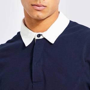 Camiseta de Rugby Personalizada para Hombre, de Alta Calidad, Transpirable, Ecológica, Antibacteriana, de Manga Larga, con Diseño a Rayas y Logotipo Frontal Personalizado - Product Image 5