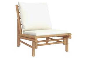 Wholesale Bamboo Lounge Chair with Cushion Natural Solid Frame Lightweight Comfortable Outdoor Indoor Patio <b>Seating</b> Furniture - Product Image 2