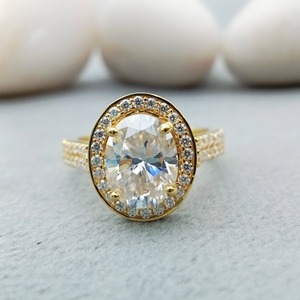 Custom Fancy Solitaire Brilliant Cut VVS Moissanite Luxury Cocktail <b>Ring</b> Jewelry Set 100% Satisfaction Guaranteed 925 Silver - Product Image 1