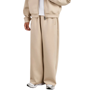 Men's Casual Hooded Full <b>Zip</b> Hoodie with Wide Leg <b>Trousers</b> Two Piece Relaxed Tracksuit Drawstring Waist Long Sleeved Lounge Sets - Product Image 5