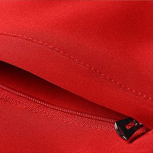 ชุดวอร์มแบบ unisex สีแดงน้ำเงิน ผ้าหนา คอตั้ง แขนยาว ซิปหน้า เสื้อแจ็คเก็ต กางเกงขายาว มีกระเป๋าข้าง ระบายอากาศได้ดี ผลิตจากโพลีเอสเตอร์ - Product Image 5