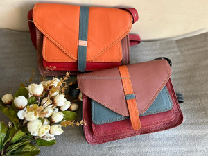Nouveau Western élégant Multi cuir recyclé couleur trapu sac à bandoulière haute qualité en cuir sac à main coloré femmes côté sacs à bandoulière - Product Image 3