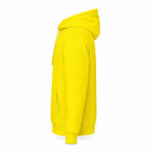 Sudadera con Capucha Premium de Color Amarillo Brillante, con Cordón Ajustable, de Felpa de Algodón Grueso, Unisex, Corte Regular, con Bolsillo, para Invierno - Product Image 5