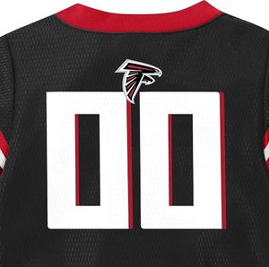 Atlanta Falcons Black Mesh Baby Jersey <b>Bodysuit</b> with <b>Red</b> Trim and Team Logo Origin Imported - Product Image 5