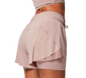 Shorts Deportivos de Cintura Alta para Mujer, de Secado Rápido, con Forro de Malla y Cierre - Product Image 6